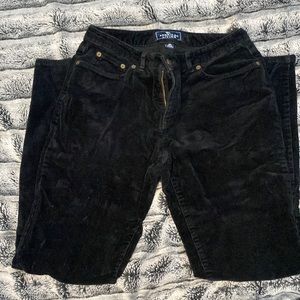 Black Corduroy Womens Pants